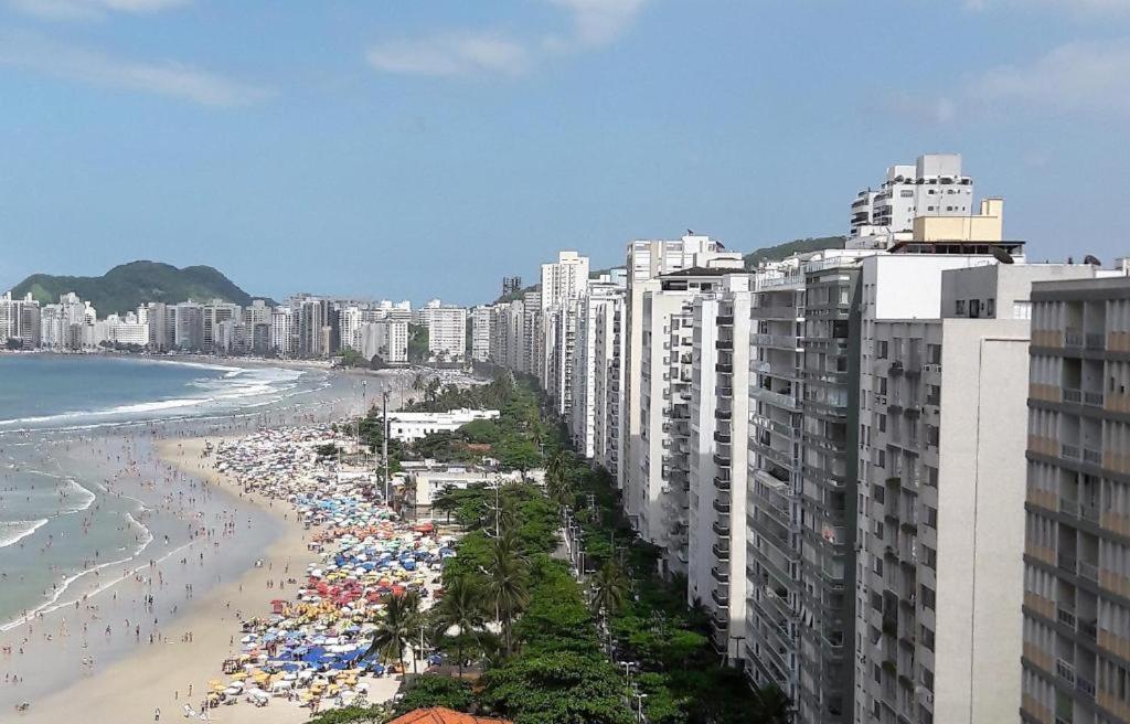 Pe Na Areia - Com Servico De Praia 瓜鲁雅 外观 照片
